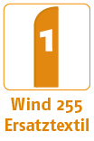 Beachflag Wind 255, Ersatzflagge