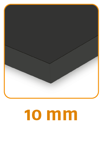 Werbetafel aus 10mm schwarzem Forex