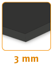 Werbetafel aus 3mm schwarzem Forex